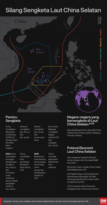 Sengketa Laut China Selatan hingga saat ini menjadi topik hangat di kawasan Asia Pasifik.