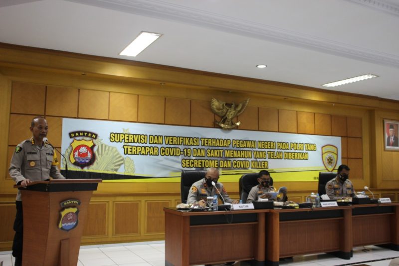 Banten Police’s HR Bureau Supervises and Verifies Police Members Exposed to Covid 19 and Chronic Diseases