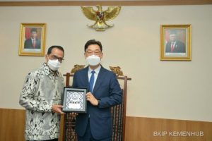 Transportation Minister Budi Karya Sumadi met with the South Korean Ambassador to Indonesia