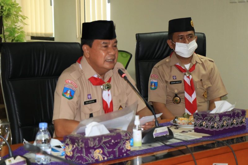 Acara webinar tersebut dihadiri oleh Wakil dari Kwartir Nasional Gerakan Pramuka Kak Supriadi