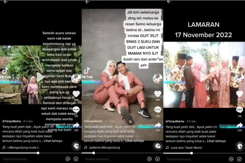 Anjas seperti cerita dogeng, tidak ada duit tidak bisa menikah, dengan pilihannya.