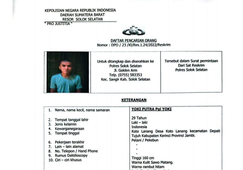 Seorang lelaki beristri punya anak dua belum cerai bawa kabur gadis bawah umur.