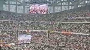 JUTAAN MASA, KAMPANYE AKBAR AMIN NO. URUT, 1. DI ( JAKARTA INTERNASIOAL SETADIUM ), JIS JAKARTA UTARA.