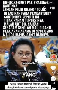 Kok bisa bapak menjadi Mendikbud dan Riset, Jangan dipilih “Orang tolol”