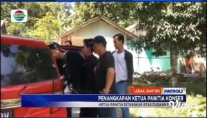 Penimipu konser, ketuanya di tangkap polisi sempat buron, dan kini di tahanan pasarkemis menjalani penyidik lebih lanjut.