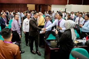 Agust Jovan Latuconsina Tenaga Ahli Bidang Kerja Sama Lembaga, Widanardi Satryatomo dan Kepala Biro Hubungan Masyarakat Kementerian ATR/BPN.