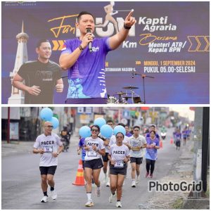 Hadiri Fun Run KAPTI-Agraria, Menteri AHY Ajak Taruna Raih Mimpi Besar dengan Kerja Keras dan Kedisiplinan.