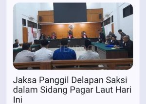Sidang lanjutan hari ini kades Kohod tidak terlihat wajahnya tidak pucat, saat berhadapan didepan hakim.